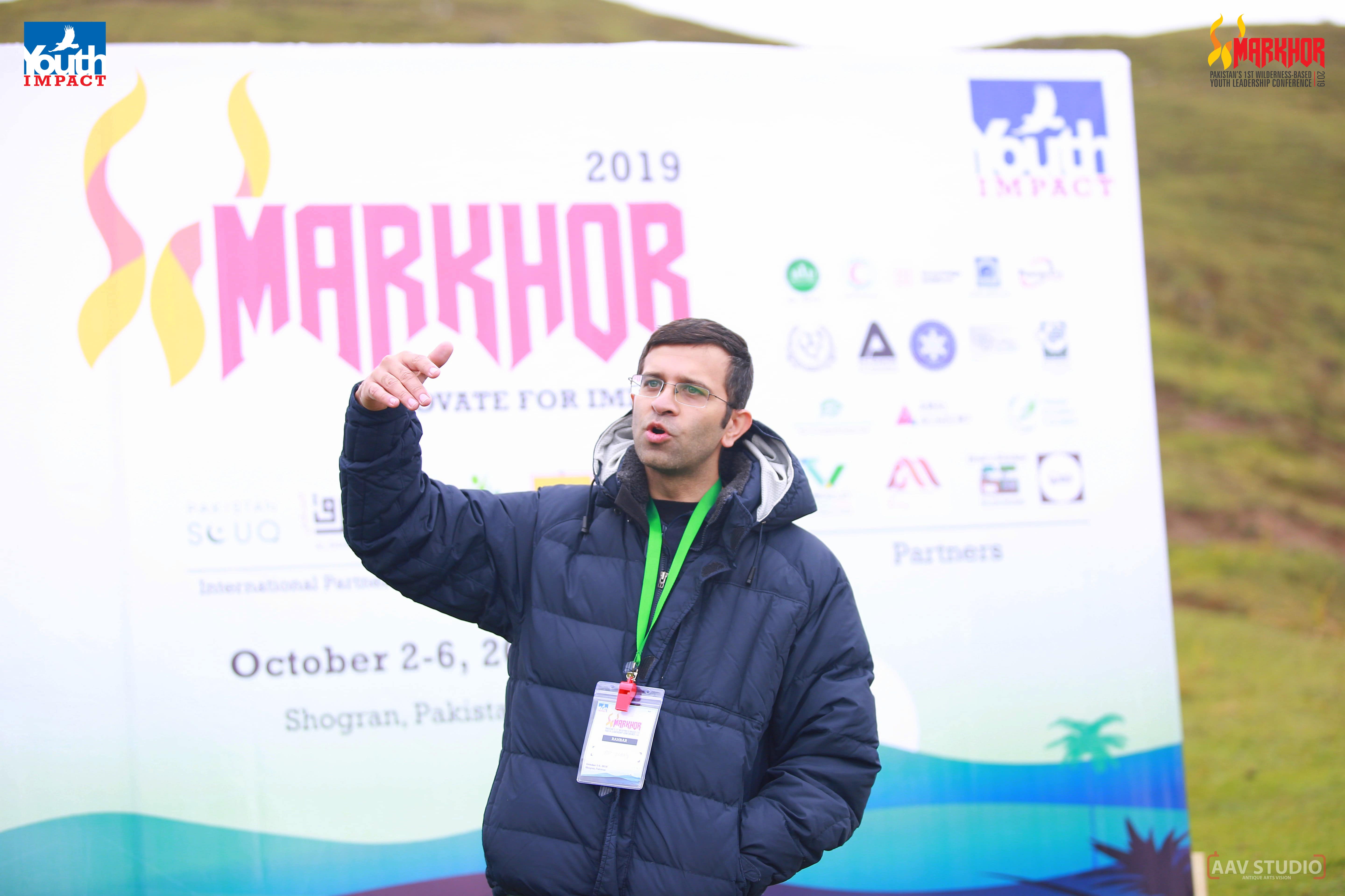 Ali Siddiqi from Amal Academy speaking at Markhor 2019